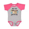 thumbnail image 1 of Inktastic My Tia Loves Me with Sloth and Hearts Boys or Girls Baby Bodysuit, 1 of 5