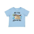 thumbnail image 1 of Inktastic My Tia Loves Me with Sloth and Hearts Boys or Girls Baby T-Shirt, 1 of 5