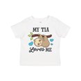 thumbnail image 1 of Inktastic My Tia Loves Me with Sloth and Hearts Boys or Girls Toddler T-Shirt, 1 of 5