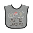 thumbnail image 1 of Inktastic My Tio Loves Me Childs Boys or Girls Baby Bib, 1 of 4