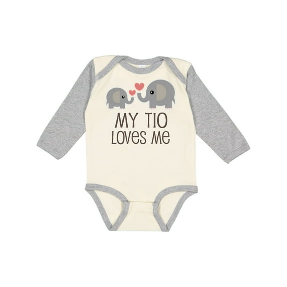 Inktastic My Tio Loves Me Childs Boys or Girls Long Sleeve Baby Bodysuit
