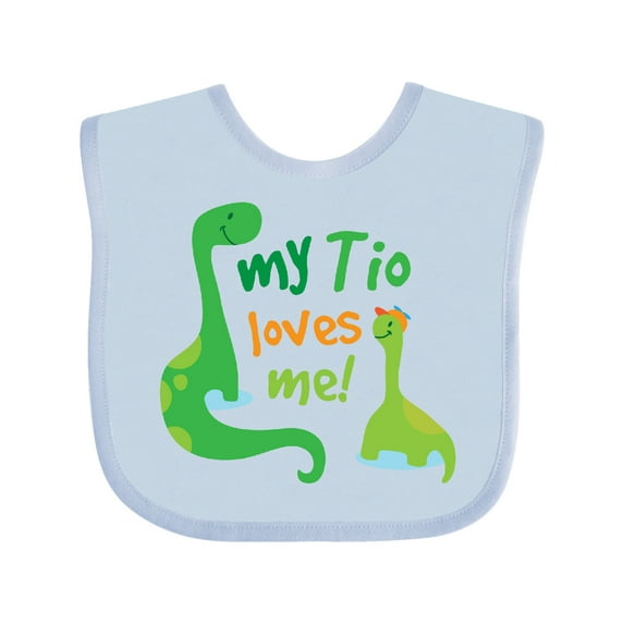 Inktastic My Tio Loves Me Nephew Dinosaur Boys Baby Bib