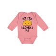 thumbnail image 1 of Inktastic My Tio Loves Me with Taco Illustration Boys or Girls Long Sleeve Baby Bodysuit, 1 of 5