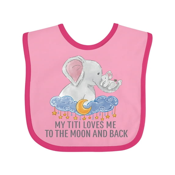 Inktastic My Titi Love Me to the Moon and Back Boys or Girls Baby Bib