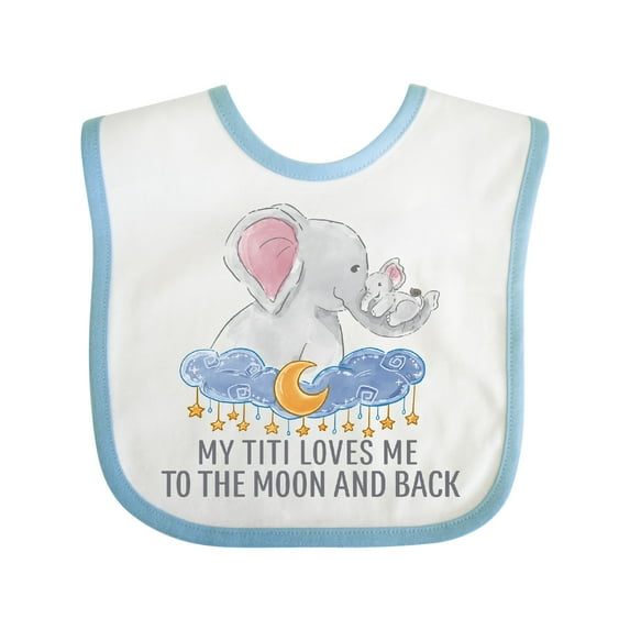 Inktastic My Titi Love Me to the Moon and Back Boys or Girls Baby Bib