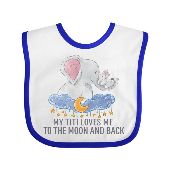 Inktastic My Titi Love Me to the Moon and Back Boys or Girls Baby Bib