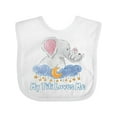 thumbnail image 1 of Inktastic My Titi Loves Me Cute Elephants Clouds Moon and Stars Boys or Girls Baby Bib, 1 of 4
