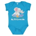 thumbnail image 1 of Inktastic My Titi Loves Me Cute Elephants Clouds Moon and Stars Boys or Girls Baby Bodysuit, 1 of 5
