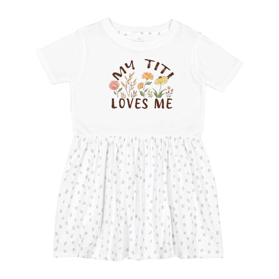 Inktastic My Titi Loves Me Girls Toddler Dress