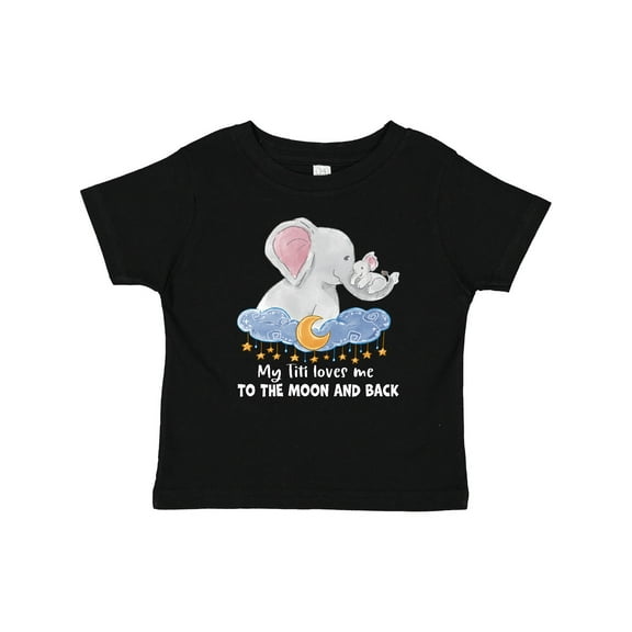 Inktastic My Titi Loves Me to the Moon and Back Elephant Family Boys or Girls Baby T-Shirt