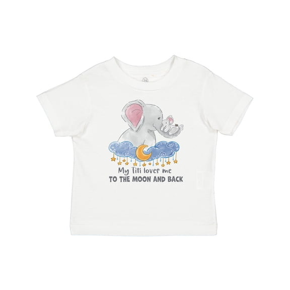 Inktastic My Titi Loves Me to the Moon and Back Elephant Family Boys or Girls Baby T-Shirt