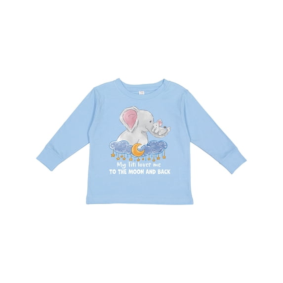 Inktastic My Titi Loves Me to the Moon and Back Elephant Family Boys or Girls Long Sleeve Toddler T-Shirt
