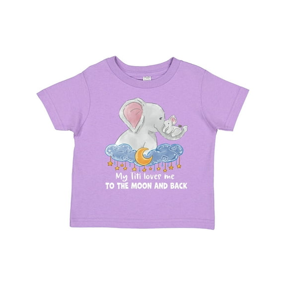 Inktastic My Titi Loves Me to the Moon and Back Elephant Family Boys or Girls Toddler T-Shirt