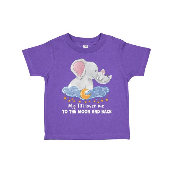Inktastic My Titi Loves Me to the Moon and Back Elephant Family Boys or Girls Toddler T-Shirt