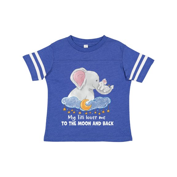 Inktastic My Titi Loves Me to the Moon and Back Elephant Family Boys or Girls Toddler T-Shirt