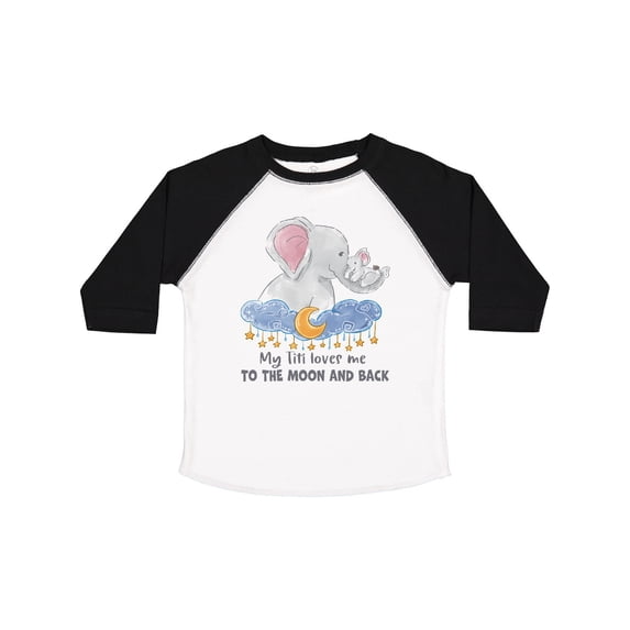 Inktastic My Titi Loves Me to the Moon and Back Elephant Family Boys or Girls Toddler T-Shirt