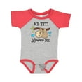 thumbnail image 1 of Inktastic My Titi Loves Me with Sloth and Hearts Boys or Girls Baby Bodysuit, 1 of 5