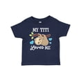 thumbnail image 1 of Inktastic My Titi Loves Me with Sloth and Hearts Boys or Girls Baby T-Shirt, 1 of 5