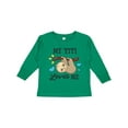thumbnail image 1 of Inktastic My Titi Loves Me with Sloth and Hearts Boys or Girls Long Sleeve Toddler T-Shirt, 1 of 5