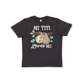 thumbnail image 1 of Inktastic My Titi Loves Me with Sloth and Hearts Youth T-Shirt, 1 of 5
