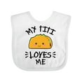 thumbnail image 1 of Inktastic My Titi Loves Me with Taco Illustration Boys or Girls Baby Bib, 1 of 4