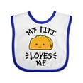 thumbnail image 1 of Inktastic My Titi Loves Me with Taco Illustration Boys or Girls Baby Bib, 1 of 4