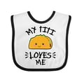thumbnail image 1 of Inktastic My Titi Loves Me with Taco Illustration Boys or Girls Baby Bib, 1 of 4