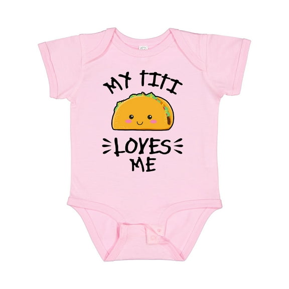 Inktastic My Titi Loves Me with Taco Illustration Boys or Girls Baby Bodysuit