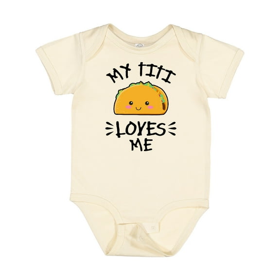 Inktastic My Titi Loves Me with Taco Illustration Boys or Girls Baby Bodysuit