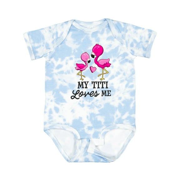 Inktastic My Titi Loves Me with Two Flamingos Boys or Girls Baby Bodysuit