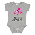 thumbnail image 1 of Inktastic My Titi Loves Me with Two Flamingos Boys or Girls Baby Bodysuit, 1 of 5