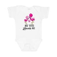 thumbnail image 1 of Inktastic My Titi Loves Me with Two Flamingos Boys or Girls Baby Bodysuit, 1 of 5