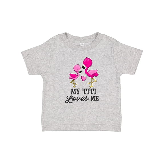 Inktastic My Titi Loves Me with Two Flamingos Boys or Girls Baby T-Shirt