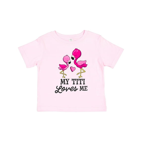 Inktastic My Titi Loves Me with Two Flamingos Boys or Girls Toddler T-Shirt