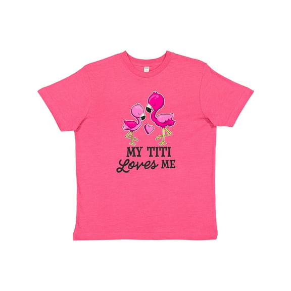 Inktastic My Titi Loves me with Two Flamingos Youth T-Shirt