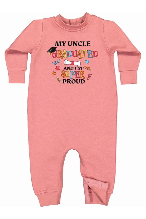 My Uncle Graduated and I'm Super Proud Baby Fleece Romper