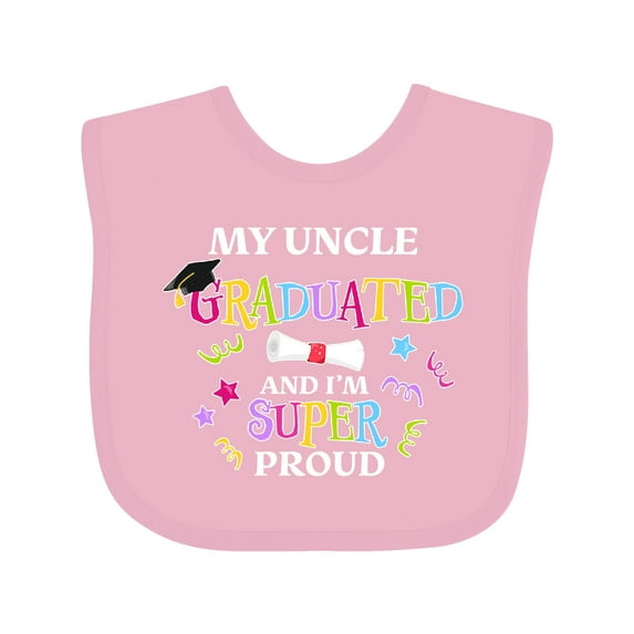 Inktastic My Uncle Graduated and I'm Super Proud Boys or Girls Baby Bib