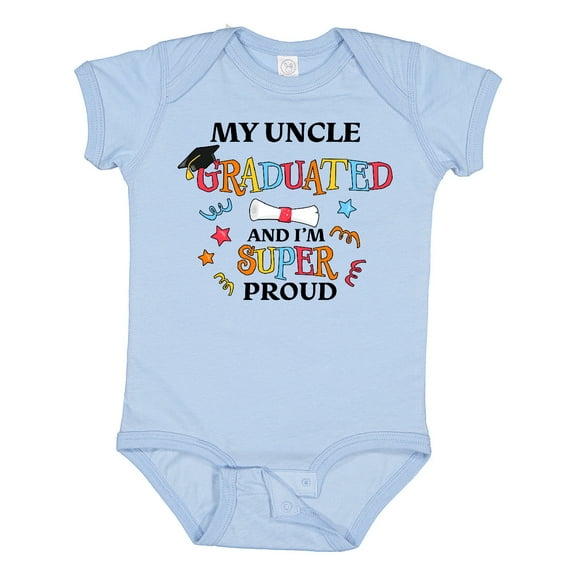 Inktastic My Uncle Graduated and I'm Super Proud Boys or Girls Baby Bodysuit