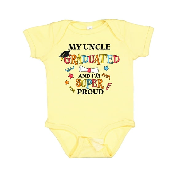 Inktastic My Uncle Graduated and I'm Super Proud Boys or Girls Baby Bodysuit