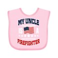 thumbnail image 1 of Inktastic My Uncle Is A Firefighter Nephew Boys or Girls Baby Bib, 1 of 4