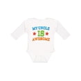 thumbnail image 1 of Inktastic My Uncle Is Awesome Boys or Girls Long Sleeve Baby Bodysuit, 1 of 5