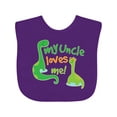 thumbnail image 1 of Inktastic My Uncle Loves Me Boys Baby Bib, 1 of 4