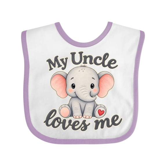 Inktastic My Uncle Loves Me Boys or Girls Baby Bib
