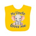 thumbnail image 1 of Inktastic My Uncle Loves Me Boys or Girls Baby Bib, 1 of 4