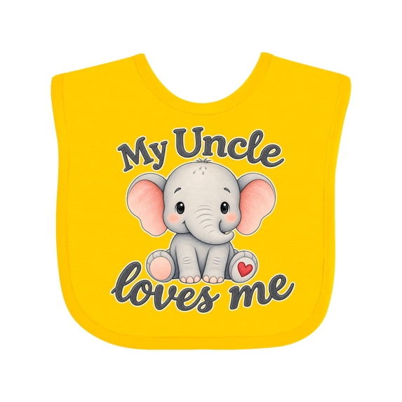Inktastic My Uncle Loves Me Boys or Girls Baby Bib