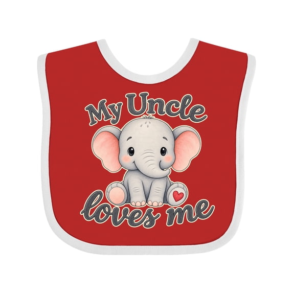 Inktastic My Uncle Loves Me Boys or Girls Baby Bib