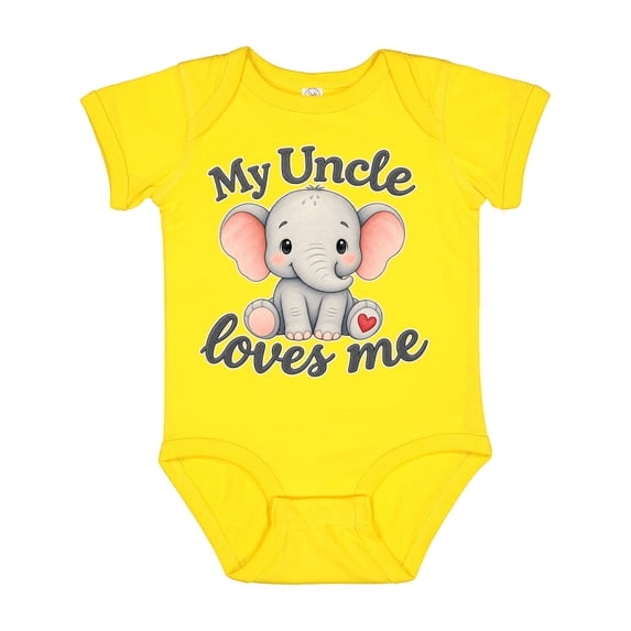 Inktastic My Uncle Loves Me Boys or Girls Baby Bodysuit