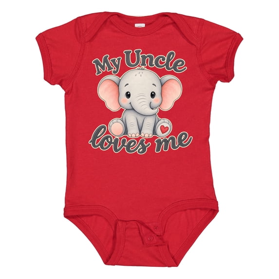 Inktastic My Uncle Loves Me Boys or Girls Baby Bodysuit