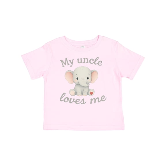 Inktastic My Uncle Loves Me Cute Elephant Boys or Girls Baby T-Shirt