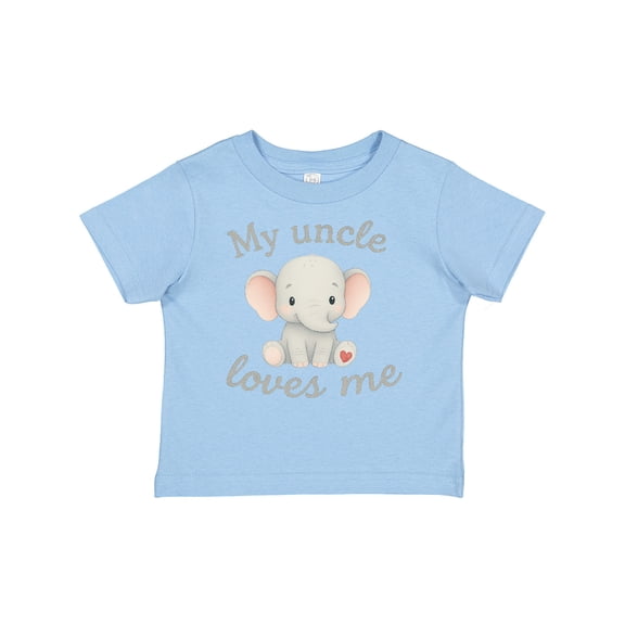 Inktastic My Uncle Loves Me Cute Elephant Boys or Girls Baby T-Shirt